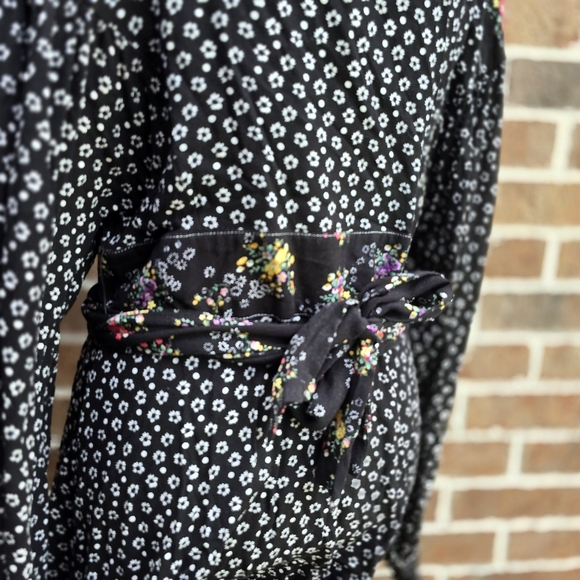 Free People Black Floral Women's Dress - Picture 5 of 14
